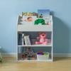 Basicwise Modern Wooden Storage Bookcase with Shelf, Playroom Bedroom Living and Office view 3