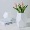 2 Pack Glass Decor Flower Art Glass Vase for Modern Decorative Home Decor for Living Room, Kitchen,Wedding & Office Centerpiece Table to Display Flowers, Glass Candle Decor, Geometric Vase view 1