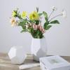 2 Pack Glass Decor Flower Art Glass Vase for Modern Decorative Home Decor for Living Room, Kitchen,Wedding & Office Centerpiece Table to Display Flowers, Glass Candle Decor, Geometric Vase view 2