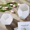 2 Pack Glass Decor Flower Art Glass Vase for Modern Decorative Home Decor for Living Room, Kitchen,Wedding & Office Centerpiece Table to Display Flowers, Glass Candle Decor, Geometric Vase view 4