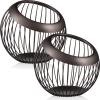 2 Pieces Coffee Pods Holder K Pods Holder Large Capacity Coffee Pod Baskets Stainless Steel Cup Organizer Sturdy for Espresso Capsule Pot Storage Metal Wire Fruit Bowl Snack Storage(Dark Brown) view 1