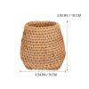 Cabilock 1pc Woven Pen Holder Organizer for Desk Stylish Desktop Sundries Storage Basket for Stationery Cosmetics and Items Multi-functional Decor view 4