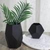 2 Pack Glass Decor Flower Art Glass Vase for Modern Decorative Home Decor for Living Room, Kitchen,Wedding & Office Centerpiece Table to Display Flowers, Glass Candle Decor, Geometric Vase view 3