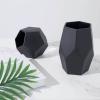 2 Pack Glass Decor Flower Art Glass Vase for Modern Decorative Home Decor for Living Room, Kitchen,Wedding & Office Centerpiece Table to Display Flowers, Glass Candle Decor, Geometric Vase view 4