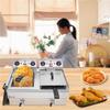 Deep Fryers Stainless Steel Double Tank Electric Fryer with 2 Basket Air Deep Fryer for French Fries Onion Rings Egg Rolls Fried Chicken US Plug 3400W 110V 24.9QT/23.6L view 3
