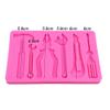 3D Hardware Spanner Saw Ladder Silicone Mold Household Hammer Wrench Fondant Molds Household Cake Decorating Baking Tools Candy Chocolate Gumpaste view 3