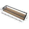 Ceiling Hanging Retro Wine Racks Family Storage Organizer - Wood and Black Metal Iron Flower Stand, Plant Railing Shelf, Kitchen Pot Pan Cookware Rack Decorations Display Shelves for Flower Shop view 2