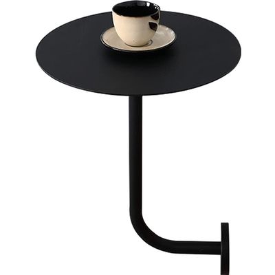 Kelendle Round Pub Table Black Bar Wall Mounted Cocktail Table Bistro Mid-Century Modern Dining Table Small Wall Desk with Metal Leg for Cafe Office Home Kitchen Black