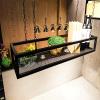 Ceiling-Type Kitchen Storage Shelving Flower Stand Wine Shelf - With Iron Chain Article And Bottom Floating Racking Display Shelves for Balcony Living Room - (60/80/120/1402515cm) - Pot Pan Rack view 1