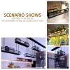 Ceiling-Type Kitchen Storage Shelving Flower Stand Wine Shelf - With Iron Chain Article And Bottom Floating Racking Display Shelves for Balcony Living Room - (60/80/120/1402515cm) - Pot Pan Rack view 3
