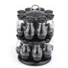 YRHH Spice Rack, 8/16 Jars, Rotating Stand, Stainless Steel, Black, Storage Organizer view 1