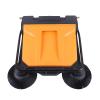 26" Hand-Push Sweeping Sweeper, Garden Sweeping Sweeper 15L Industrial Manual Push Sweeper Foldable Walk-Behind Floor Sweeping Machine for Garden Warehouse Road School Hotel view 3