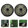 Happyyami Garbage Container Wheels 2Pcs Trash Can Garbage Can Rubber Replacement Wheel Can Pulley Outdoor Trash Can Wheels Tools Accessories Waste Container Wheels view 3