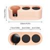 58mm/2.3in Coffee Tamper Stand Wood Material Three-Hole Design,Espresso Tamper Stand with Anti-Slip Rubber Base Pad Coffee Tamper Base for Home Cafe view 2