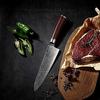 Chef Knife, Damascus Kitchen Chef's Knife 8-inch Professional Table Knife Red Rosewood Wooden Handle Slicing Knife Gift Chef Knife Kitchen Knife BY KKZY view 3