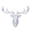 Animal Head Wall Decor,Wall Mounted Artificial Deer Head Antlers,Faux Taxidermy Creative Home Accessories Statues Sculptures,Resin Geometrical Deer Head Home Decoration,for Living Room Office view 1