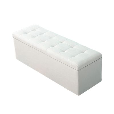 Storage Stool Folding Storage Ottoman Bench Seat Footrest Padded Upholstered Stool Fabric Storage Chest Padded Seat Entryway Bench Padded Seat Upholstered (Color : Beige, Size : 40X40X40cm)