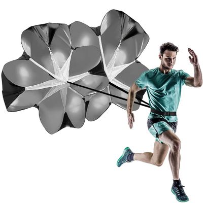 Resistance Parachute Running Parachute, Speed Training Pack of 2 56 Inch Speed Resistance Parachute,with Adjustable Strap, for Kids/Adults