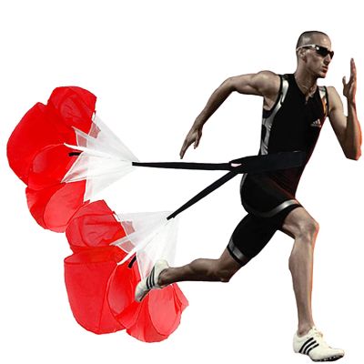 Resistance Parachute Running Parachute,Speed Resistance Training Parachute Equipment,Physical Training Equipment,for Sprint/Football Training(Color:Red)
