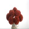Artificial Dahlia Flowers, Artificial Christmas Flowers, Silk Fake Hydrangea Flowers Bunch Bridal Wedding Bouquet for Home Garden Party Wedding Decoration 10 Pcs (Brown) view 2