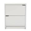 Allora Modern Shoe Cabinet in White view 1
