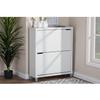 Allora Modern Shoe Cabinet in White view 2