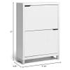 Allora Modern Shoe Cabinet in White view 3