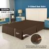 Utopia Bedding Queen Bed Skirt - Soft Quadruple Pleated Ruffle - Easy Fit with 16 Inch Tailored Drop - Hotel Quality, Shrinkage and Fade Resistant (Queen, Brown) view 2