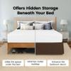 Utopia Bedding Queen Bed Skirt - Soft Quadruple Pleated Ruffle - Easy Fit with 16 Inch Tailored Drop - Hotel Quality, Shrinkage and Fade Resistant (Queen, Brown) view 3