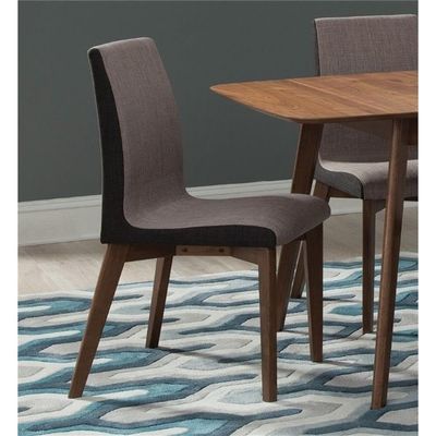 Allora Upholstered Dining Side Chair in Dark Gray (Set of 2)