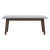 Allora Mid-Century Modern Design Large Fabric Upholstered Dining Bench in Gray view 1