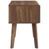 Allora Mid-Century Wood Nightstand with Full-Extension Glide Drawer, Tapered Wood Legs, Assembly Required, for Bedroom/Living Room, in Walnut Finish view 4