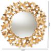 Allora Decorative Butterfly Wall Mirror in Gold view 3
