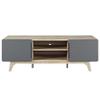 Allora Modern Wood TV Stand for TVs up to 65" in Natural/Gray view 3
