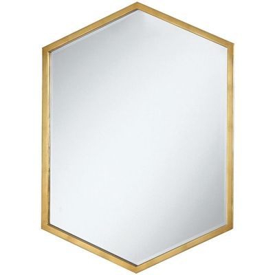 Allora Hexagonal Decorative Mirror in Gold