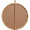 Allora 18" Round Metal Frame Mirror, Hooked Beveled Glass, Brass Finish, Mid Century Style, MDF Backing, Vertical/Horizontal Hanging, Entryway, Hallway, Bedroom, Bathroom, Living Room Decor view 4