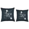 56th Birthday Science Square Root Math 56 Year Old Bday Nerd Throw Pillow view 3