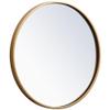 Allora 18" Round Clear Beveled Mirror, Thin Metal Frame in Brass Finish, MDF Backing, Mid Century Style, Ideal for Entryway, Hallway, Bedroom, Bathroom, or Living Room Decoration view 3