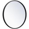 Allora 18" Round Clear Beveled Mirror, Thin Black Metal Frame, Contemporary Mid Century Style, Vertical or Horizontal Wall Mount, Ideal for Entryway, Bathroom, Bedroom, Living Room Decor view 3