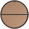 Allora 18" Round Clear Beveled Mirror, Thin Black Metal Frame, Contemporary Mid Century Style, Vertical or Horizontal Wall Mount, Ideal for Entryway, Bathroom, Bedroom, Living Room Decor view 4
