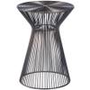 Allora Iron Round Transitional Accent Table in Black view 1