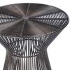 Allora Iron Round Transitional Accent Table in Black view 4