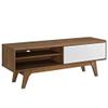 Allora Modern Wood TV Stand for TVs up to 48" in Walnut/White view 1