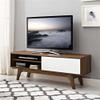 Allora Modern Wood TV Stand for TVs up to 48" in Walnut/White view 2