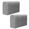 HEALLILY Couch Arm Covers 2pcs Universal Stretch Sofa Armrest Covers Armchair Slipcovers Washable Armchair Slipcover for Home Office Light Grey view 3