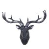 Animal Head Wall Decor,Wall Mounted Artificial Deer Head Antlers,Faux Taxidermy Creative Home Accessories Statues Sculptures,Resin Geometrical Deer Head Home Decoration,for Living Room Office view 1