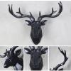Animal Head Wall Decor,Wall Mounted Artificial Deer Head Antlers,Faux Taxidermy Creative Home Accessories Statues Sculptures,Resin Geometrical Deer Head Home Decoration,for Living Room Office view 4