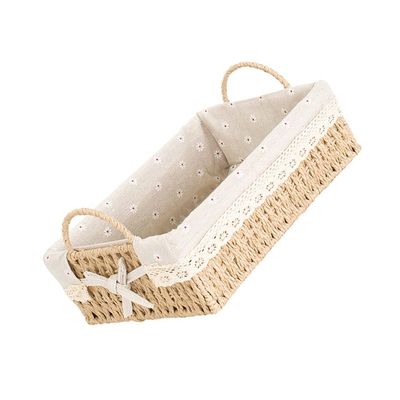 Cabilock 1pc Hand-woven Decorative Storage Basket for Home Organization Natural Color Simple Design for Desktop Decor Party Decoration and Everyday Use