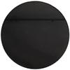 Allora 42" Round Mid Century Metal Windowpane Frame Clear Mirror in Black view 4