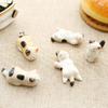 ASDNN Ceramic Cat Chopstick Holder, Creative Decoration Cartoon Tableware Holder 6-Pack, Lucky Cat Knife and Fork Dining Table Restaurant Kitchen view 4